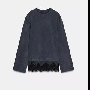Zara combination lace T-Shirt